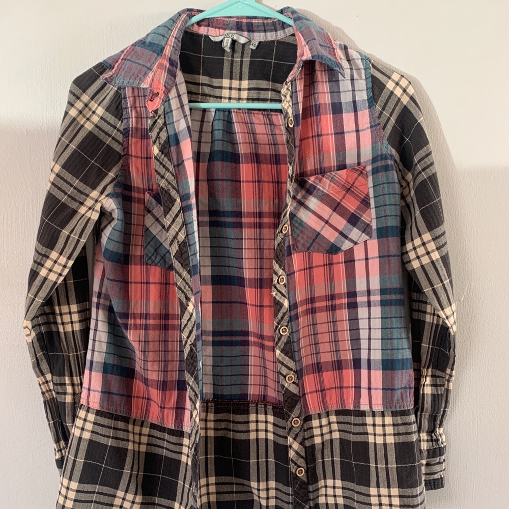 BKE Button Down Plaid Shirt